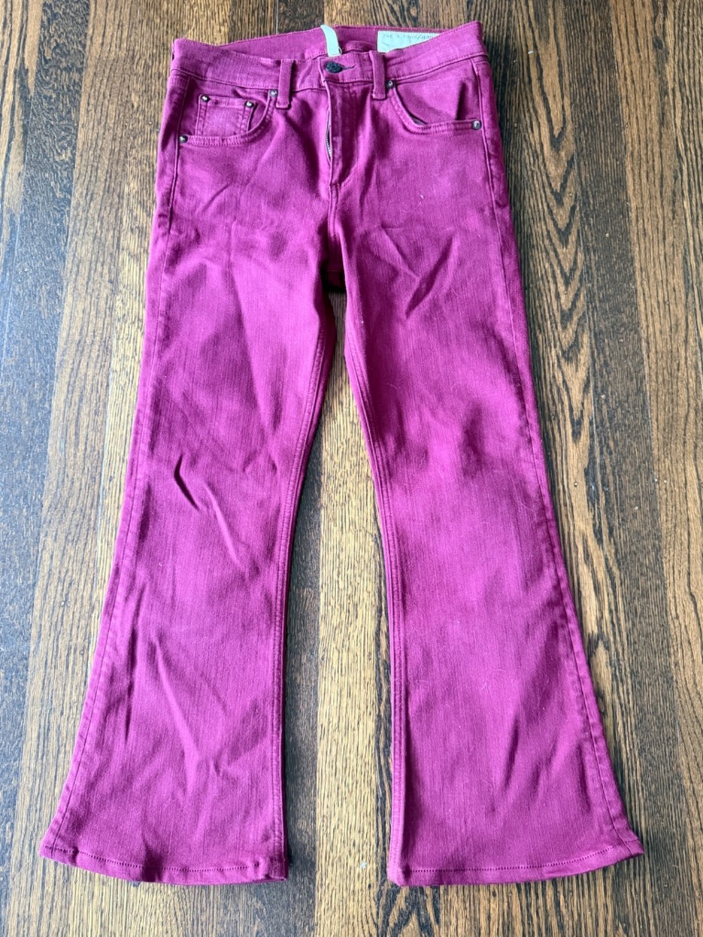rag & bone Women's Magenta Flare Jeans 26